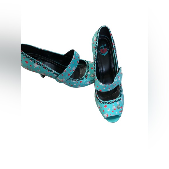 Tuk Anchors Away Rockabilly high heel shoes - Picture 3 of 8